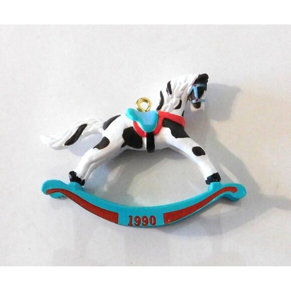 Hallmark Keepsake Miniature Ornament 1990 Rocking Horse Collectors Series - Picture 3 of 4
